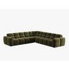 ECKSOFA Lisa aus Samt hellgrün 5 Sitzplätze - Hellgrün, Textil (310/310cm) - Micadoni