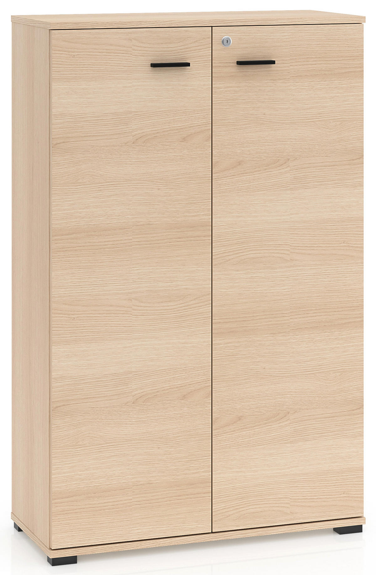 HIGHBOARD Odelis 2-türig 79 cm - Beige/Schwarz, Holzwerkstoff/Kunststoff (79/124/33.7cm) - Selsey
