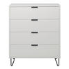 KOMMODE Erna 81x45x102 Kreidegrau matt Lack - Hellgrau, Holzwerkstoff (81/102/45cm) - 58aufmkessel