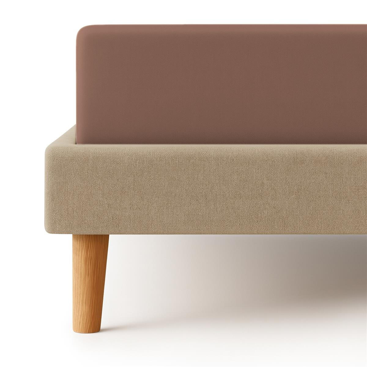 JERSEY-SPANNBETTLAKEN 180x200 - 200x200 cm, Bettlaken aus 100% Baumwolle mit Rundum-Gummizug, Spannbetttuch Braun - Braun, Textil (200/200cm) - Carpe Sonno