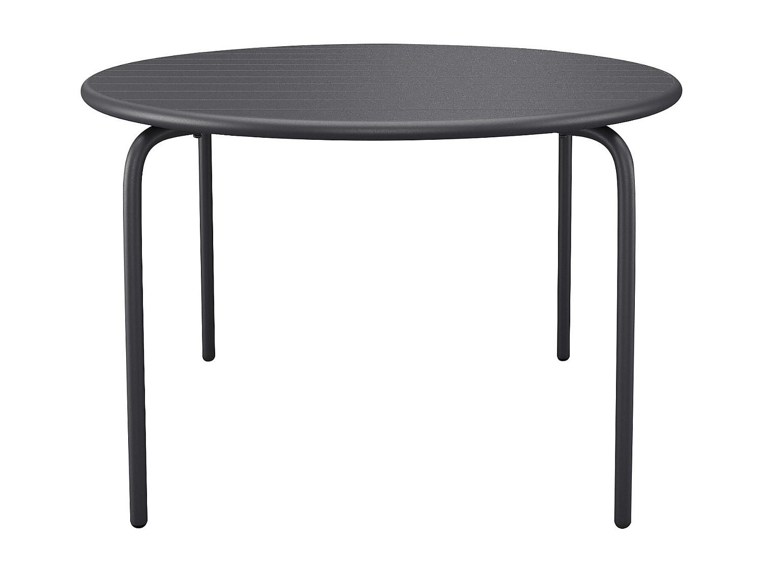 GARTENTISCH - 6 Personen - Metall - Anthrazitgrau - - Anthrazit, Metall (130/130/74cm) - Vente-Unique