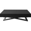 COUCHTISCH Cavetta U höhenverstellbar ausziehbar, Schwarz 120-200/80/27-76 cm - Schwarz, Holzwerkstoff/Metall (80/120/76cm) - WFL GROUP