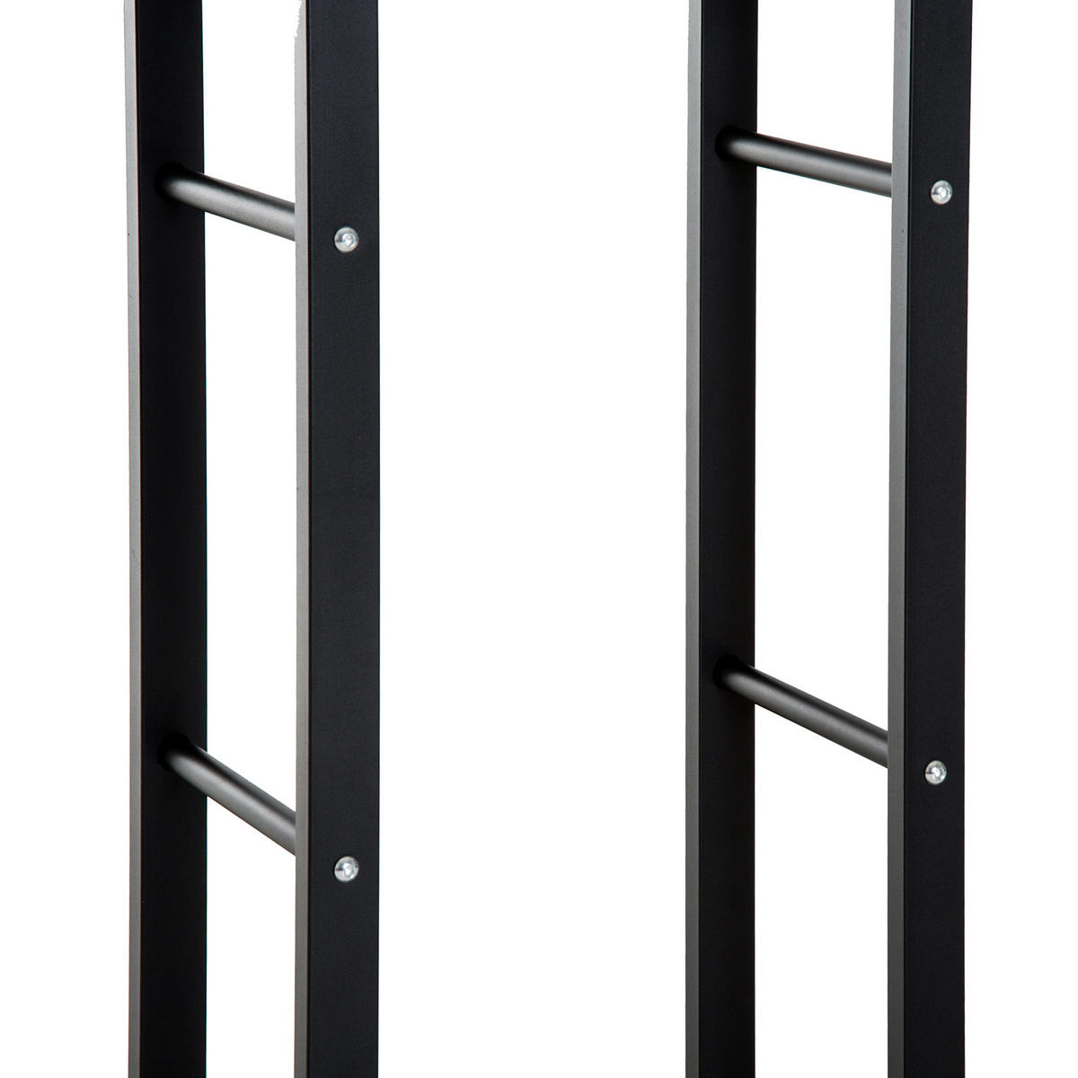 KAMINHOLZREGAL DE-10088 60x25x100 cm, Stahlrahmen bis 100 kg Schwarz - Schwarz, Metall (25/100/60cm) - ComfortXL