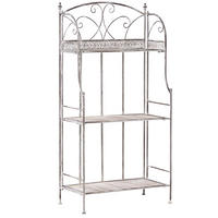 REGAL 60 /30 cm Grau Villadose - Grau, Metall (60/117/30cm) - Beliani