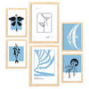 POSTER Set Mit 6 In Schwarzer Tinte Seltener Fisch Kunstdrucke Von Meer Und Ozean Für Innenarchitektur A3 & A4 Rahmen Aus Hellem Holz - Beige, Papier (29/3cm) - Nacnic