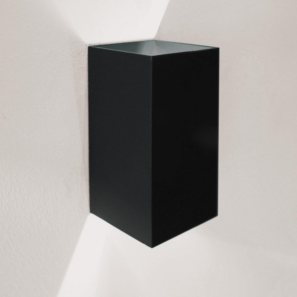 LED-WANDLAMPE Ixa Schwarz Rechteckig - Schwarz, Metall (10/10/10cm) - s.luce