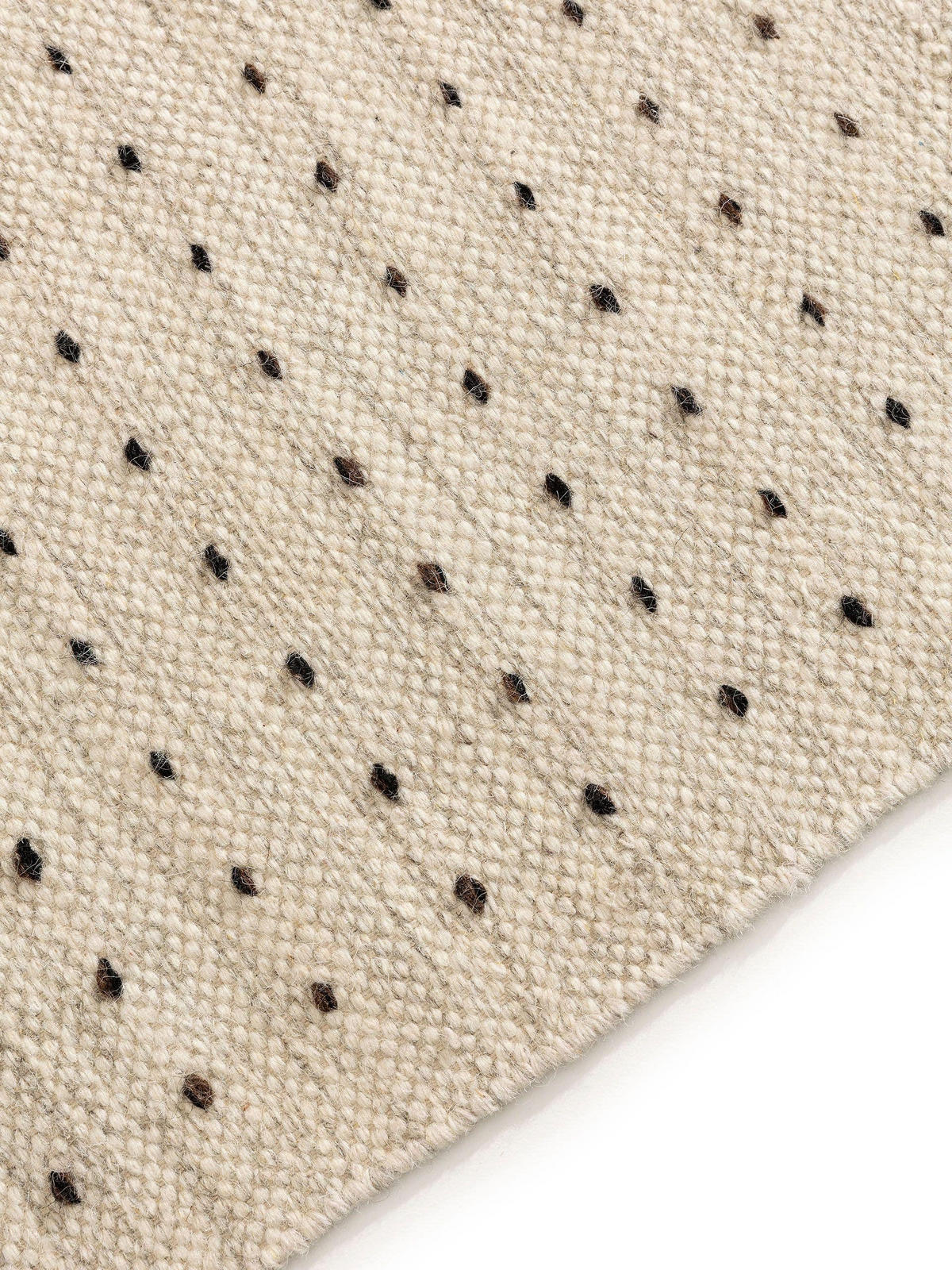 WOLLTEPPICH-LÄUFER Bahati Schwarz/Weiß 70x200 cm - Schwarz, Textil (70/200cm) - benuta Pop