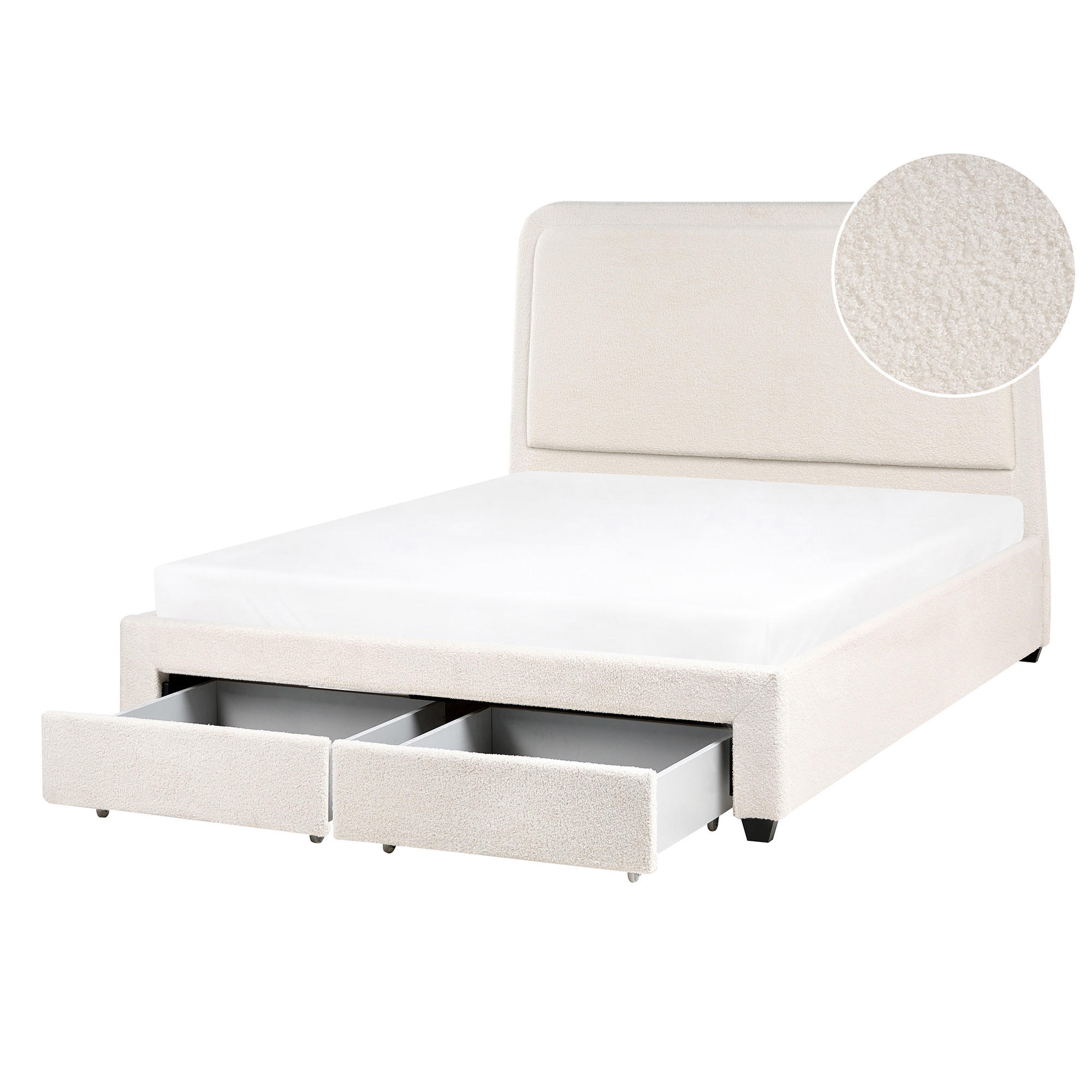 Beliani POSTEL 140/200 cm Krémově bílá Sardent