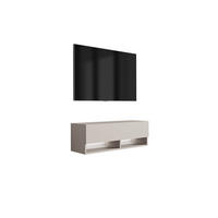 TV-LOWBOARD 100 cm Kaschmir, LED weiß, 100 × 32 × 34 cm - Beige, Holzwerkstoff (100/33.6/32cm) - 3XE LIVING