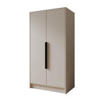 FLÜGELTÜRENSCHRANK PORTO - Kaschmir/Schwarz, Holzwerkstoff (102/200/51cm) - Meblini