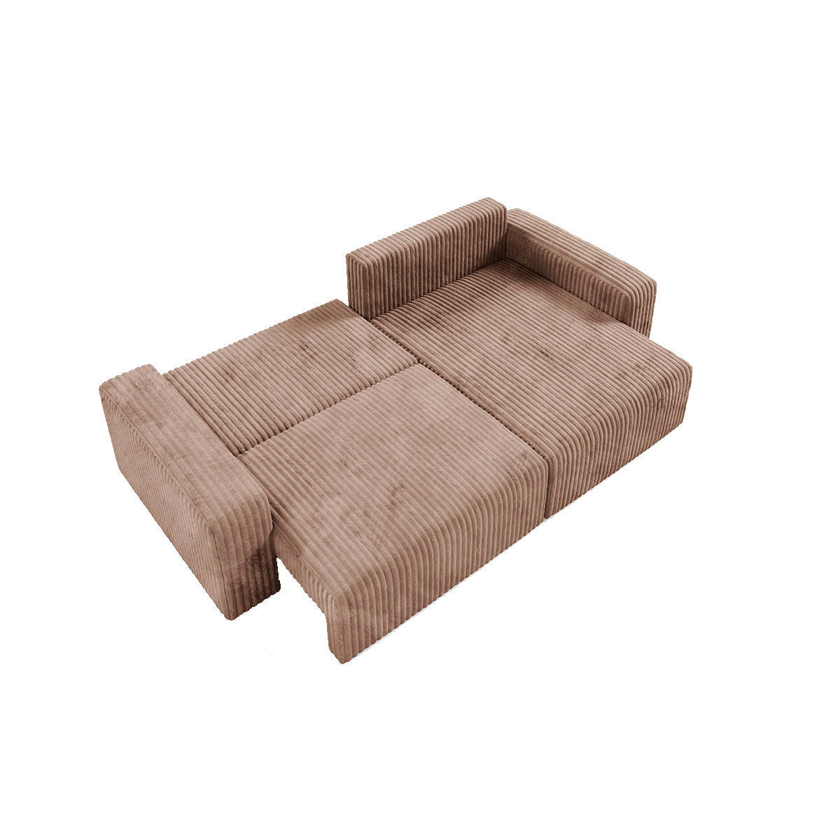 ECKSOFA Angela 3 Sitzplätze Hellbraun - Braun, Holz (252/149cm) - Petits-meubles