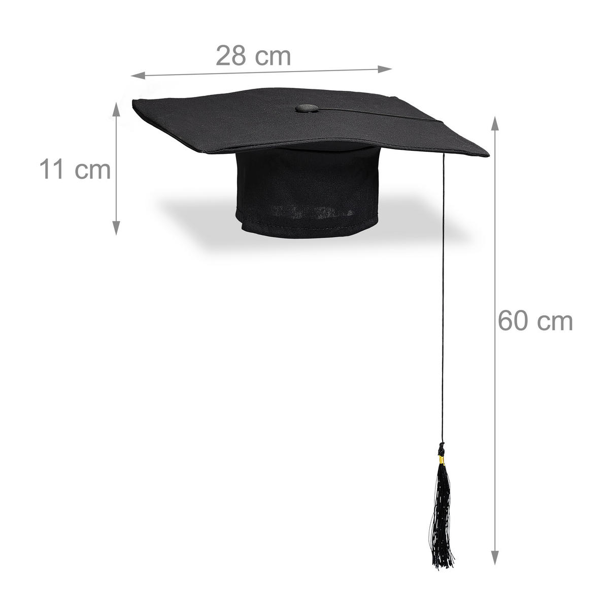 10XKLOBÚK - čierna, textil (28/11/28cm) - Relaxdays