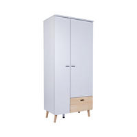 KLEIDERSCHRANK Lovis 2-türig - Eichefarben/Hellgrau, Holz/Holzwerkstoff (90/201/54cm) - arthur berndt