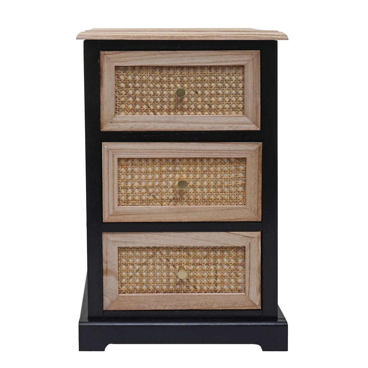 KOMMODE Schwarz, Braun - Schwarz/Braun, Holz (40/63/28cm) - MCW