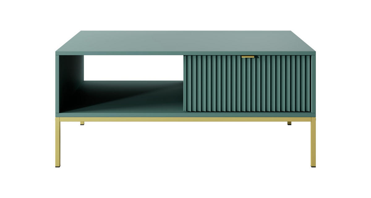COUCHTISCH Font 104x46x68 cm - Modern Wohnzimmertisch Gefertigt aus Robuster Laminierter Spanplatte - Grün - Grün, Holzwerkstoff (46/104/68cm) - Chilly