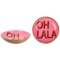 SCHALE Oh la la aus pink Mangoholz - Braun, Holz (7.6cm) - FURNARO
