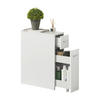 SEITENSCHRANK Kauhajoki - Weiß, Holzwerkstoff (20/61/45cm) - [en.casa]