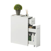 SEITENSCHRANK Kauhajoki - Weiß, Holzwerkstoff (20/61/45cm) - [en.casa]