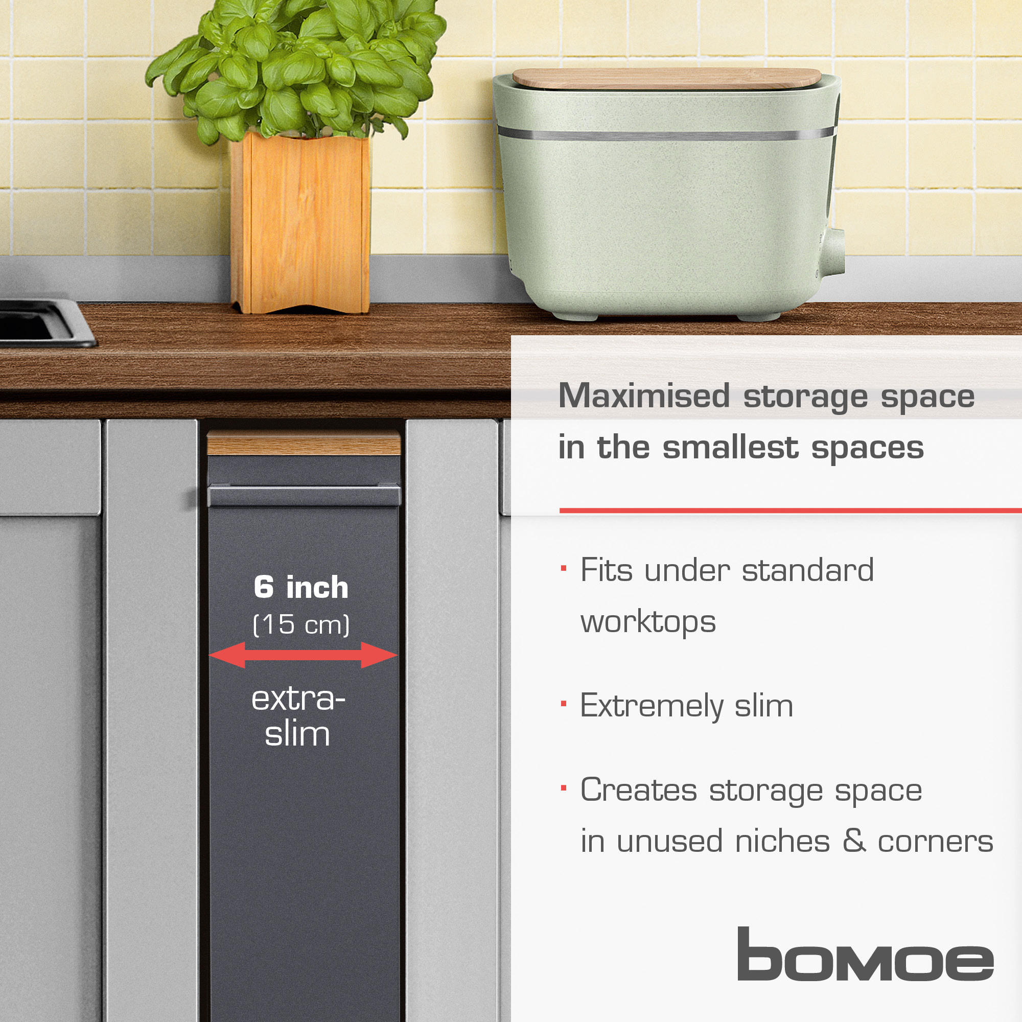 Thumbnail - BoMoe Nischenwagen, Anthrazit, Metall, 15x79x50 cm, Esszimmer, Servierwagen