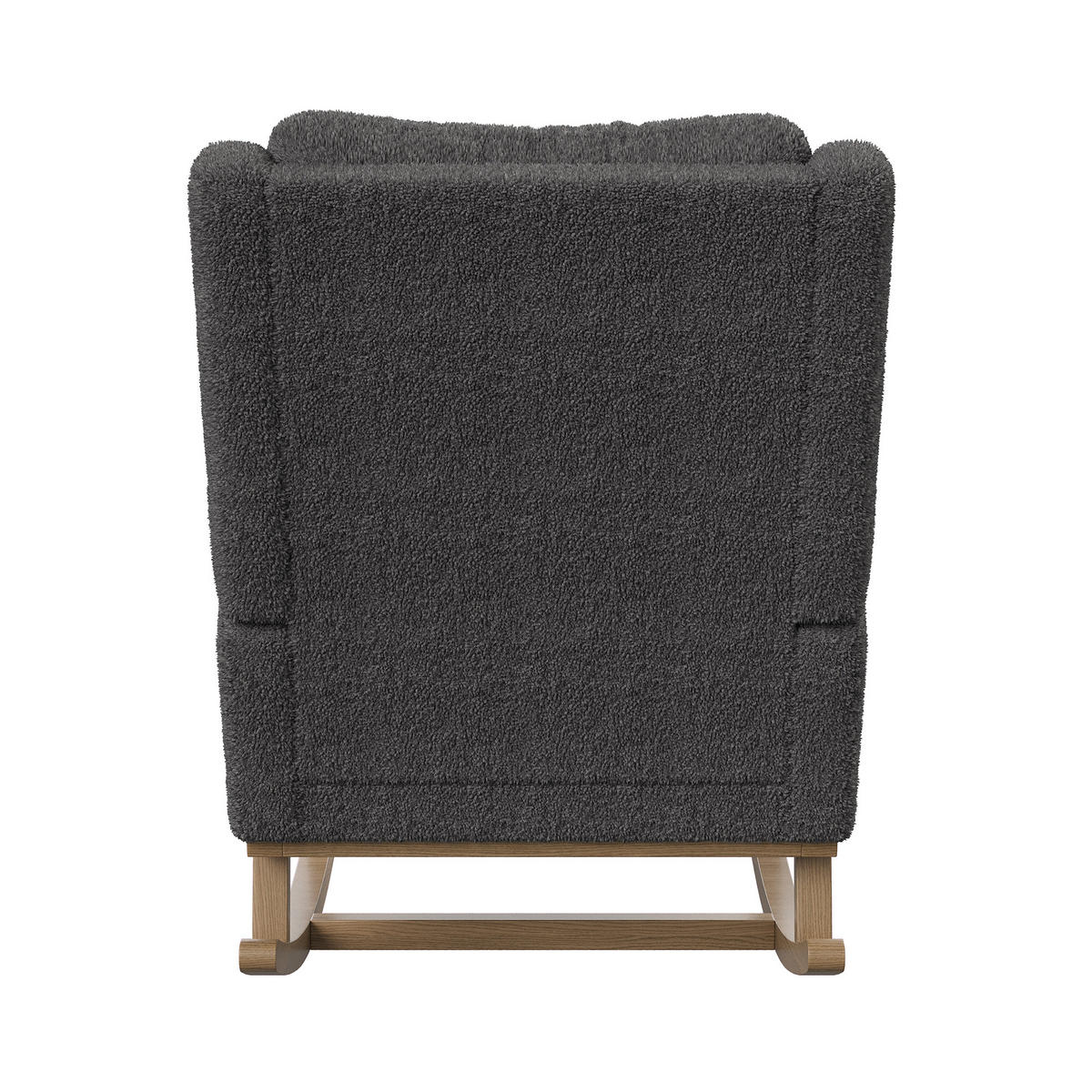 SCHAUKELSTUHL Teddyplüsch, grau, ergonomisch, Komfortstuhl mit Rückenlehne - Grau, Textil (52/96/93cm) - EuroLiving