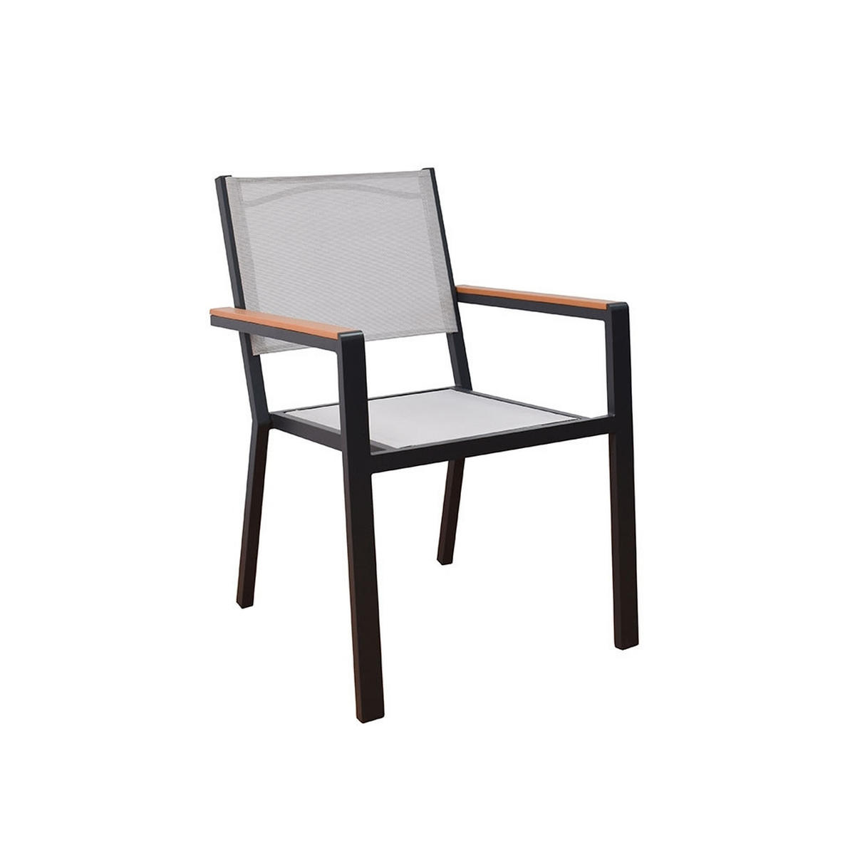 2ER Set Gartenstuhl SEDIA - Anthrazit, Kunststoff/Metall (63/85/56cm) - Home Deluxe
