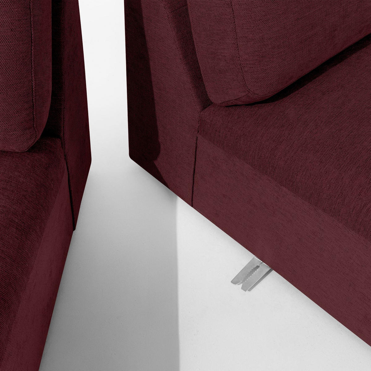 4-SITZER ECKSOFA ZUCCO Chenille links, Violett - Violett, Textil (350/84/105cm) - KONSIMO®