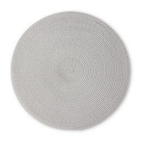 TISCHSET Rund, Kunstfaser, Ø 38 cm, Hellgrau - Grau, Kunststoff (38/38/1cm) - Continenta