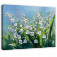 LEINWANDBILD Blumen Natur Grün 120x80 cm - Multicolor, Holzwerkstoff (120/80cm) - Wallarena