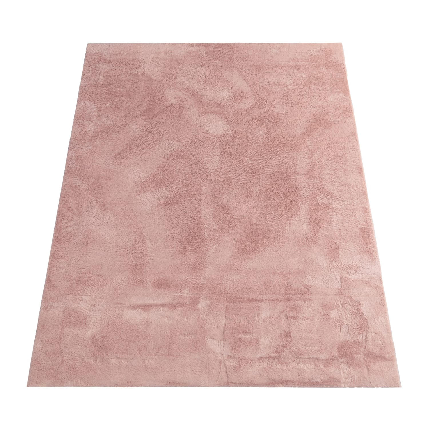 TEPPICH Kurzflor waschbar Einfarbig Wohnzimmer schmutzabweisend Pink Rechteckig 140x200 - Rosa, Textil (140/200cm) - KADIMA DESIGN