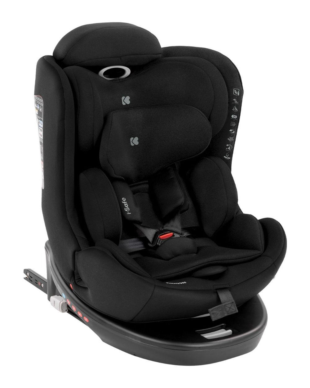 KINDERSITZ i-Safe i-Size schwarz Isofix, Top-Tether, verstellbar - Schwarz, Kunststoff (45/55/55cm) - Kikka boo