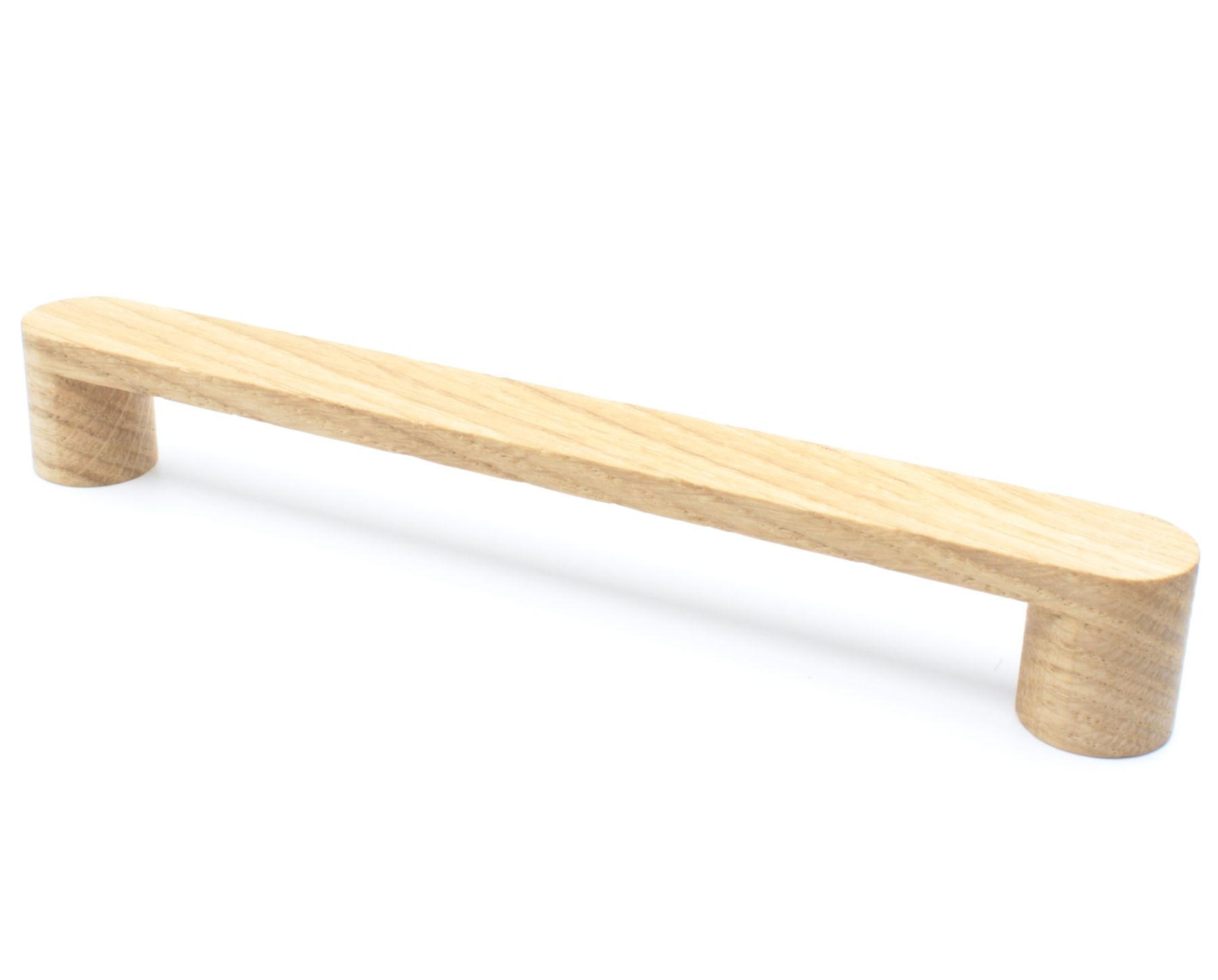 MÖBELGRIFF BA 160mm, Küchengriff Eiche massiv, Holzgriff Schrank - Naturfarben, Holz (2/2.5/18cm)