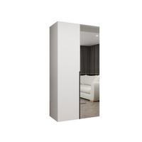 DREHTÜRENSCHRANK 202/100/52 2-türig - Schwarz/Weiß, Holz (100/202/52cm) - Abiks Möbel