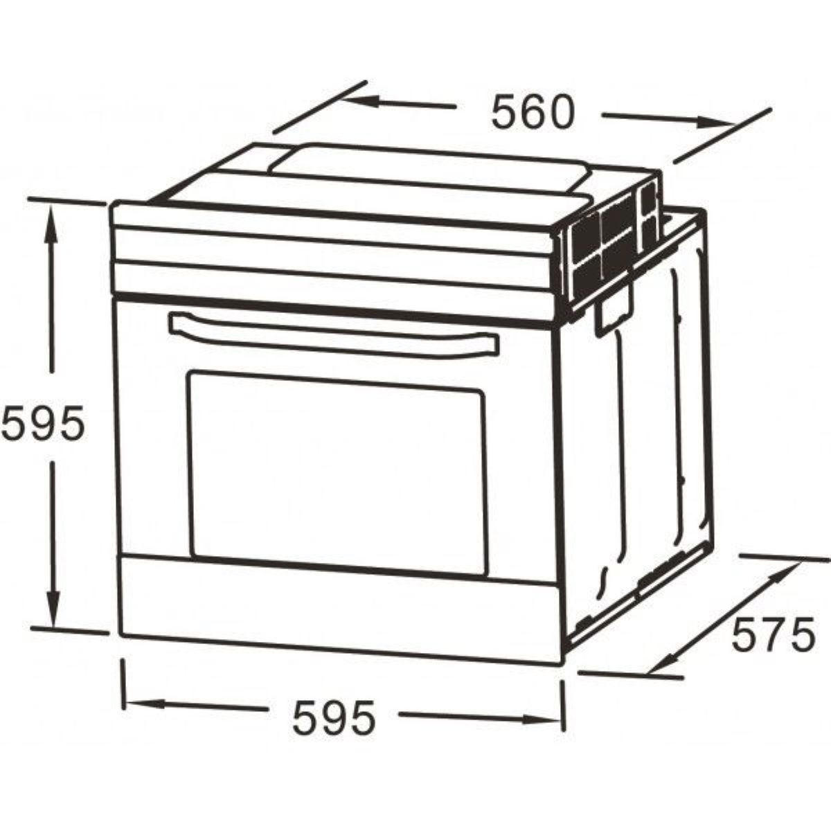 EINBAUHERDSET KH-BIC3-I-GK-IX-2 Edelstahl 60 cm Glaskeramik - Silberfarben, Kunststoff (60/65/57cm) - PKM