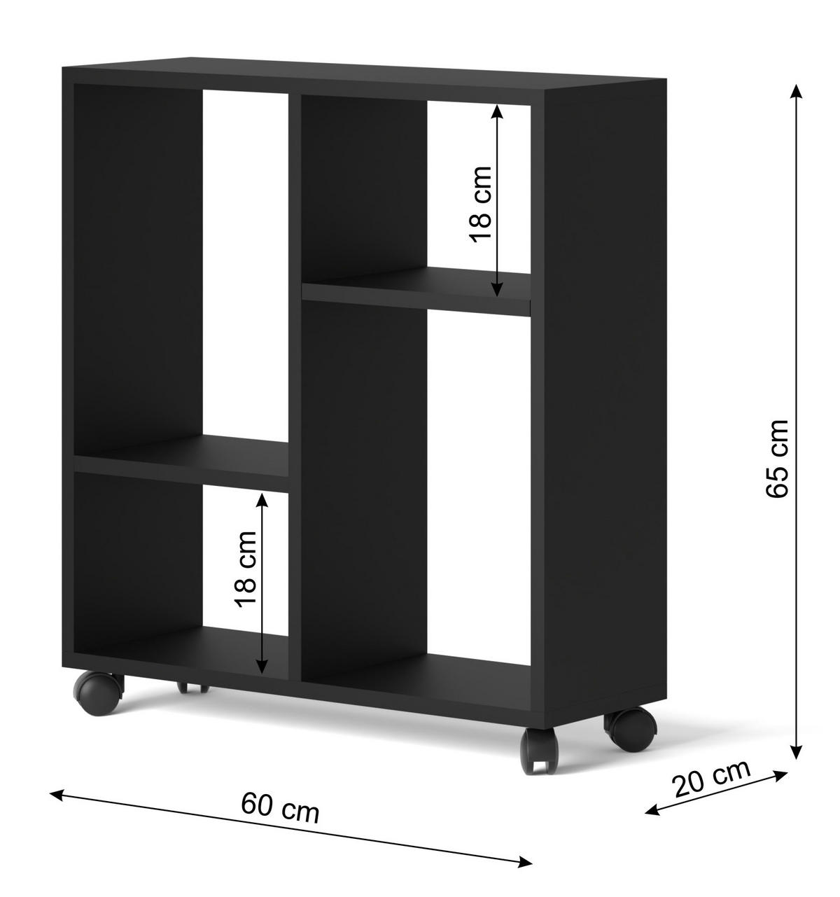 COUCHTISCH Schwarz 60/65/20 - Schwarz, Holzwerkstoff (20/60/65cm) - RAUMHIRSCH FURNITURE