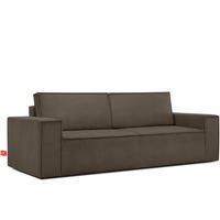 3-SITZER-SCHLAFSOFA NAPI in Pet Friendly Cord-Stoff, braun - Schwarz/Braun, Textil (244/89/101cm) - KONSIMO®