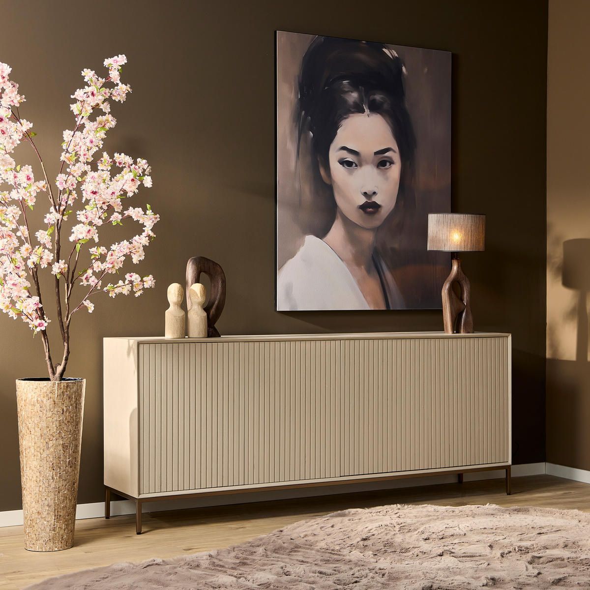 SIDEBOARD Madison Beige 45/210/85 cm - Beige, Holz (210/85/45cm) - Starfurn