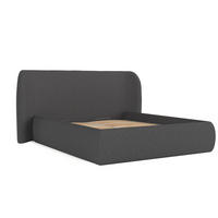 POLSTERBETT Bellano mit Stauraum 160/200 cm Anthrazit im Megan Stoff - Anthrazit/Schwarz, Holz/Holzwerkstoff (160/200cm) - AltaBeds