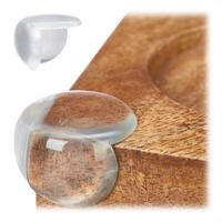 ECKENSCHUTZ Transparent 12er-Set PVC selbstklebend 3x3,5 cm - Transparent, Kunststoff (3.5/3.5cm) - Relaxdays