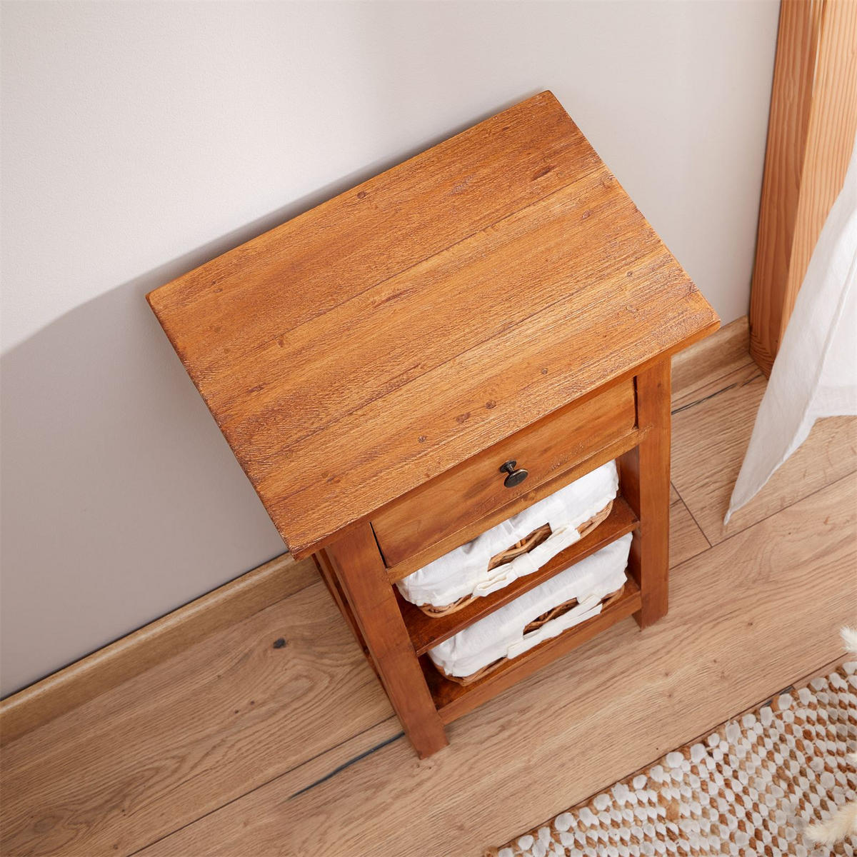NACHTTISCH TOURNETTE - Naturfarben, Holz (39/71/28cm) - IDIMEX