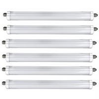 LED DECKENLEUCHTE Kunststoff Weiß 6er Set - Weiß, Kunststoff (150/6.5/5.8cm)