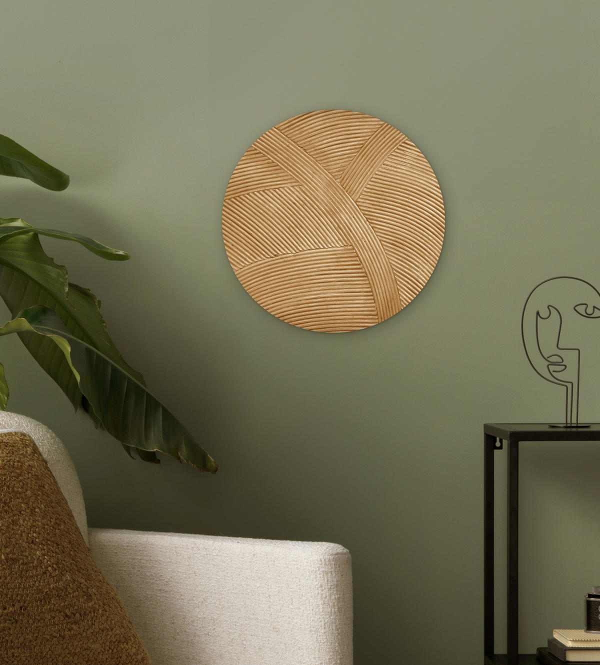 WANDBILD Struktur - Natur - Kunst - Rattan 30x30 cm - Naturfarben, Kunststoff (30/30cm) - MuchoWow