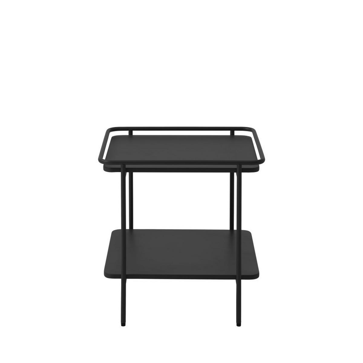 BEISTELLTISCH - Metall - Schwarz - Schwarz, Metall (45/45/44cm) - Drawer