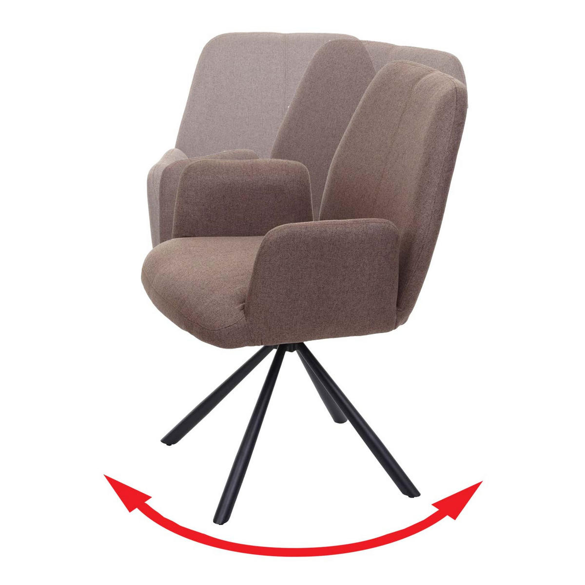 ESSZIMMERSTUHL Braun - Braun, Textil (60/86/66cm) - MCW