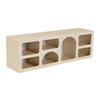 TV-MÖBEL mit 7 Fächern - Marmor-Optik Beige - LUELA - Beige, Holz (40/51/160cm) - Vente-Unique
