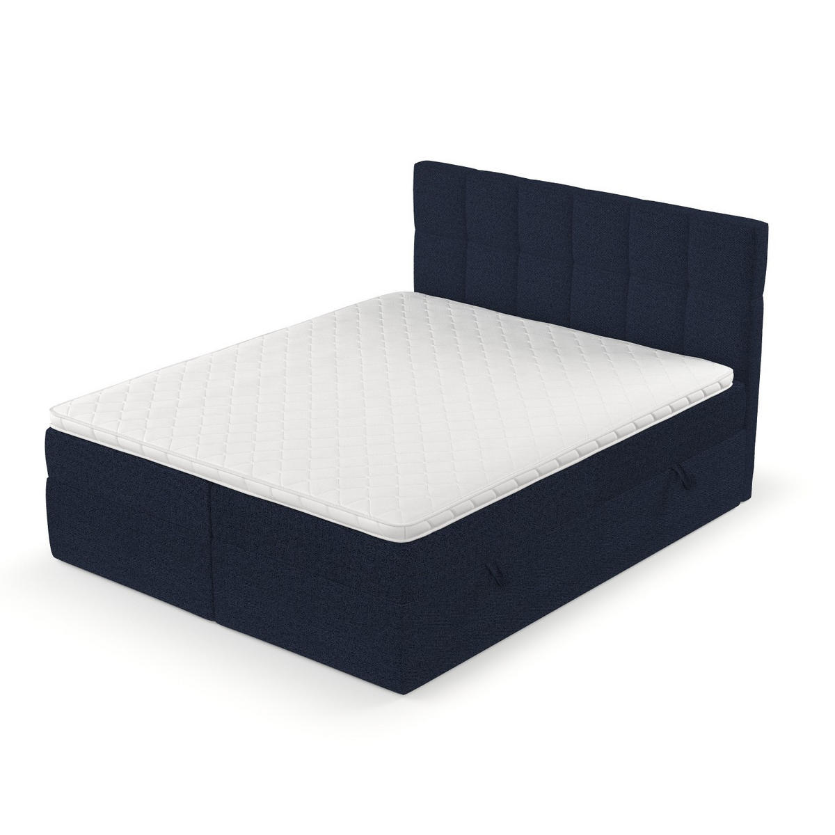 POSTEL BOXSPRING VARENO 200/200 Námořnická modrá - černá/tmavě modrá, kov/dřevo (200/200cm) - AltaBeds