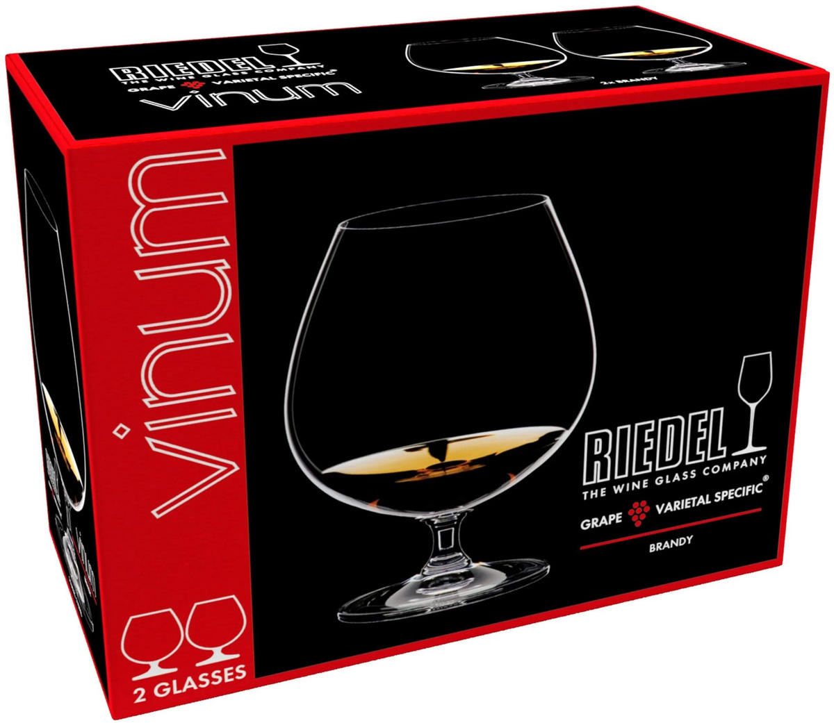 BRANDYGLAS Vinum Bar, hochwertiges Glas, 840 ml, 2er Set - Transparent, Glas (0.84L) - Riedel