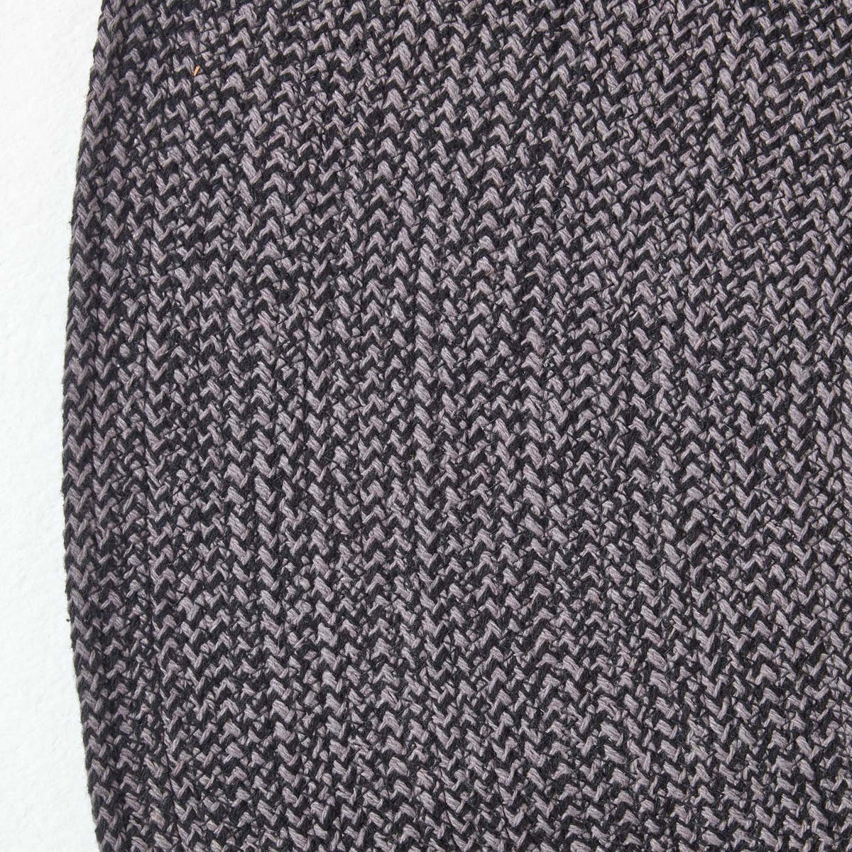 TEPPICH Melange geflochten rund 120 cm - Dunkelgrau, Textil (120/120cm) - Homescapes