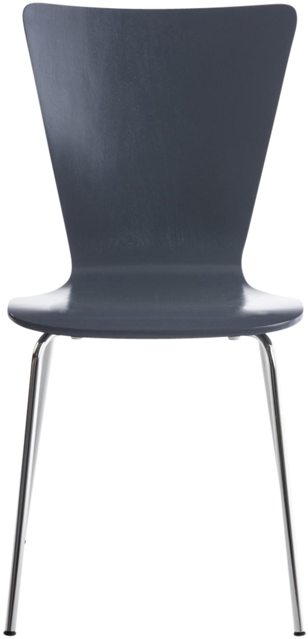 BESUCHERSTUHL Holz Grau - Grau, Holz/Metall (43/84/50cm) - CLP