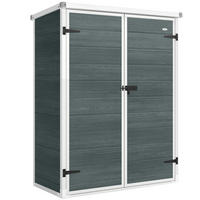 GERÄTESCHUPPEN Kunststoff Aluminium Grau - Grau, Kunststoff (68.5/170/134cm) - Outsunny