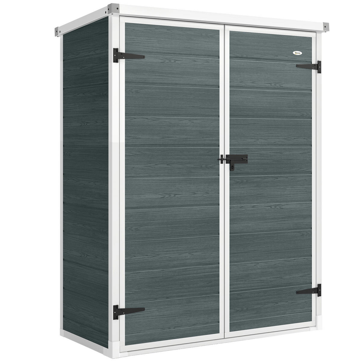 GERÄTESCHUPPEN Kunststoff Aluminium Grau - Grau, Kunststoff (68.5/170/134cm) - Outsunny